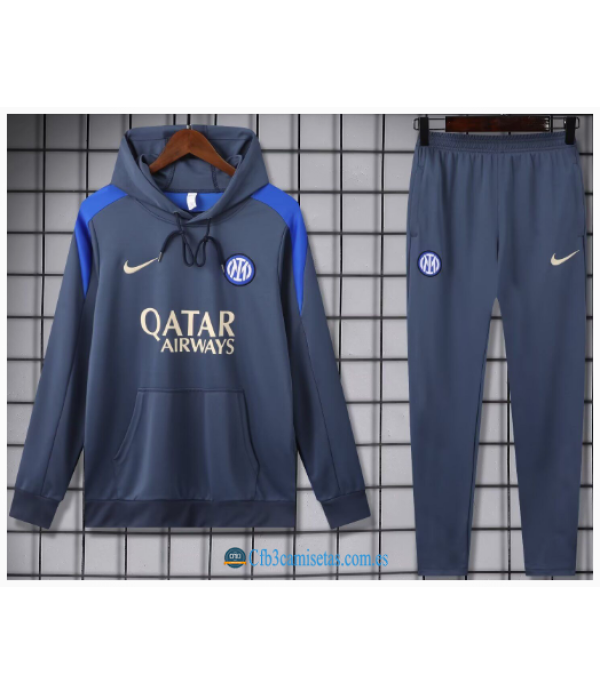 CFB3-Camisetas Chándal con capucha inter milán 2024/25 dark