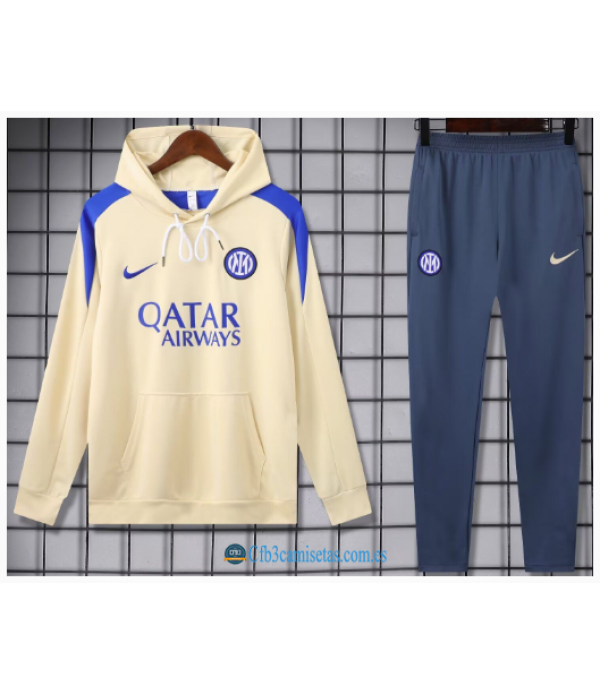 CFB3-Camisetas Chándal con capucha inter milán 2024/25 yellow