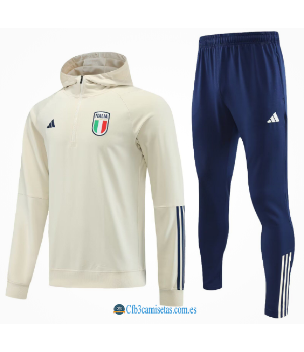 CFB3-Camisetas Chándal con capucha italia 2024 white