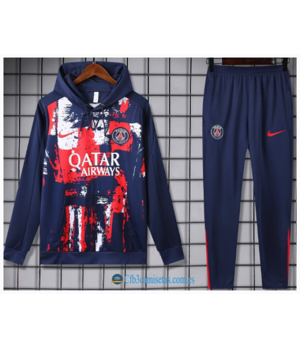 CFB3-Camisetas Chándal con capucha psg 2024/25 dark