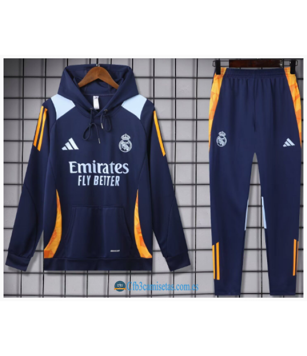 CFB3-Camisetas Chándal con capucha real madrid 2024/25 dark