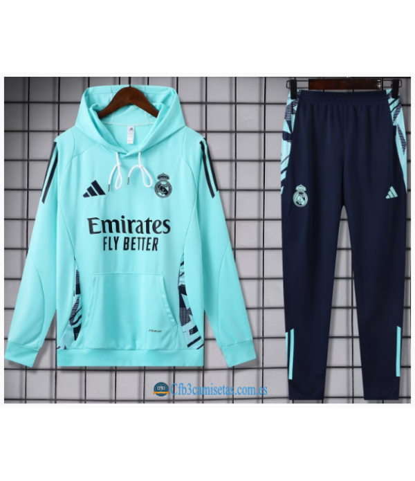 CFB3-Camisetas Chándal con capucha real madrid 2024/25 green