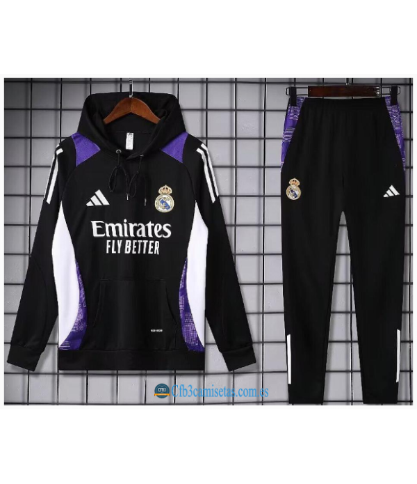 CFB3-Camisetas Chándal con capucha real madrid 2024/25 purple