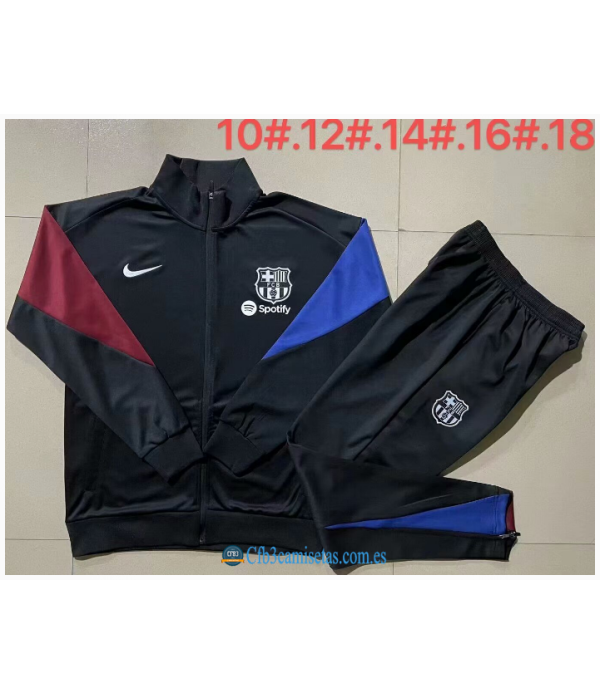 CFB3-Camisetas Chándal fc barcelona 2024/25 black - niños