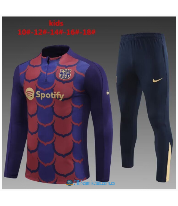 CFB3-Camisetas Chándal fc barcelona 2024/25 blaugrana - niños