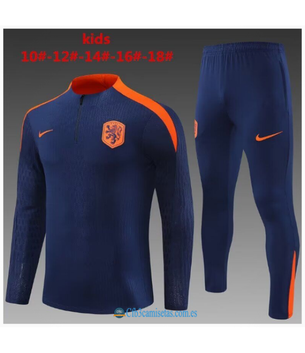 CFB3-Camisetas Chándal holanda 2024 dark - niños