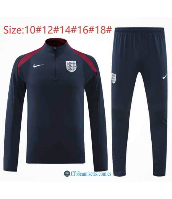 CFB3-Camisetas Chándal inglaterra 2024 dark - niños