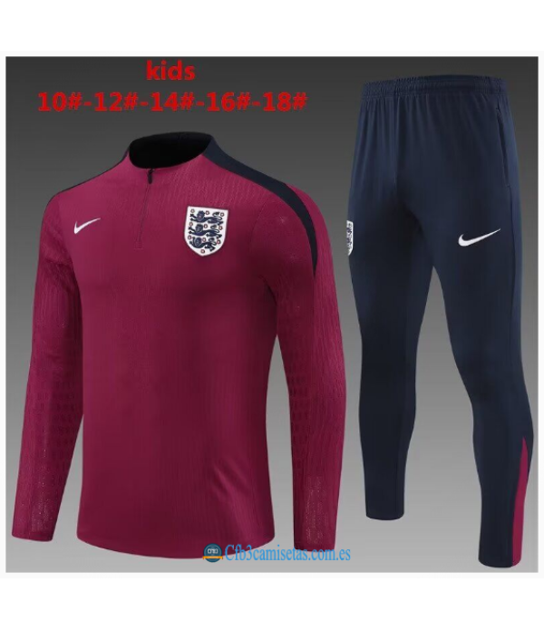 CFB3-Camisetas Chándal inglaterra 2024 red - niños