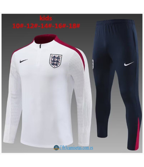 CFB3-Camisetas Chándal inglaterra 2024 white - niños