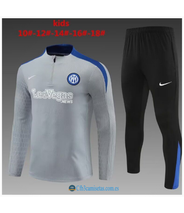 CFB3-Camisetas Chándal inter milan 2024/25 grey - niños