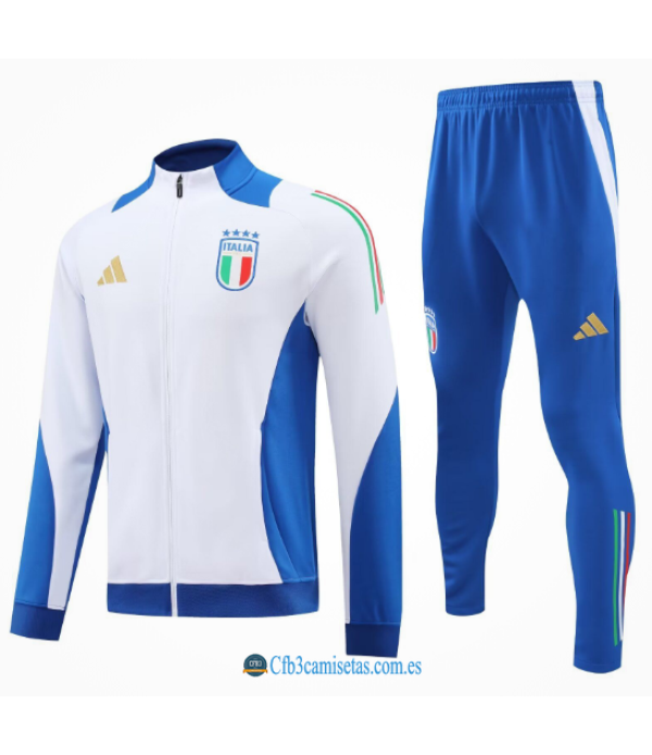 CFB3-Camisetas Chándal italia 2024 blanco