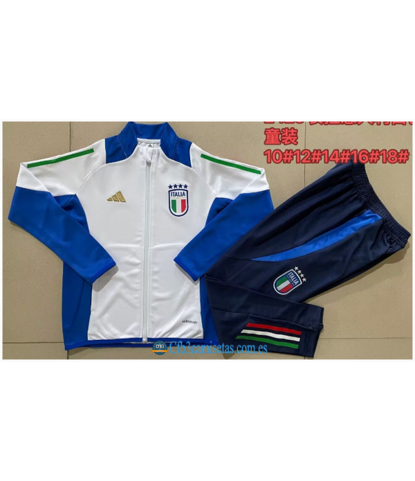 CFB3-Camisetas Chándal italia 2024 white - niños