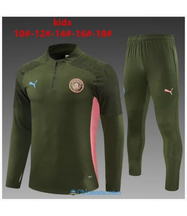 CFB3-Camisetas Chándal manchester city 2024/25 green - niños