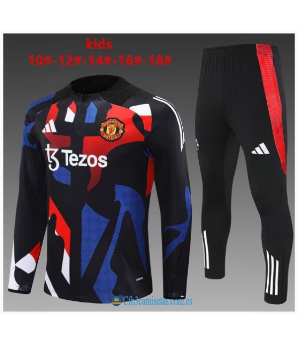 CFB3-Camisetas Chándal manchester united 2024/25 colour - niños