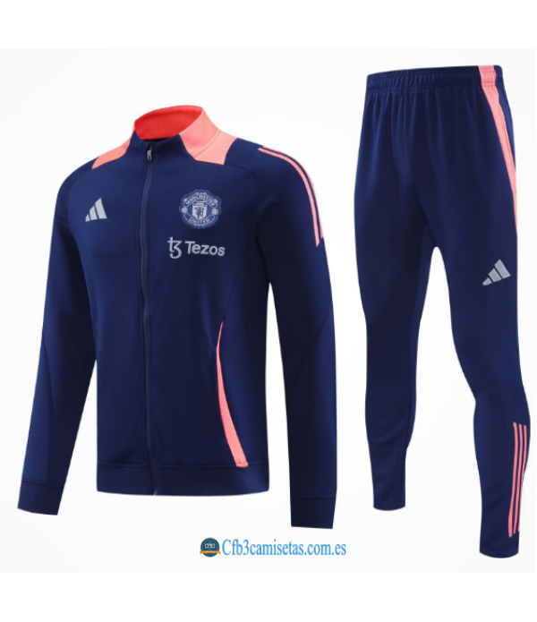 CFB3-Camisetas Chándal manchester united 2024/25 dark blue