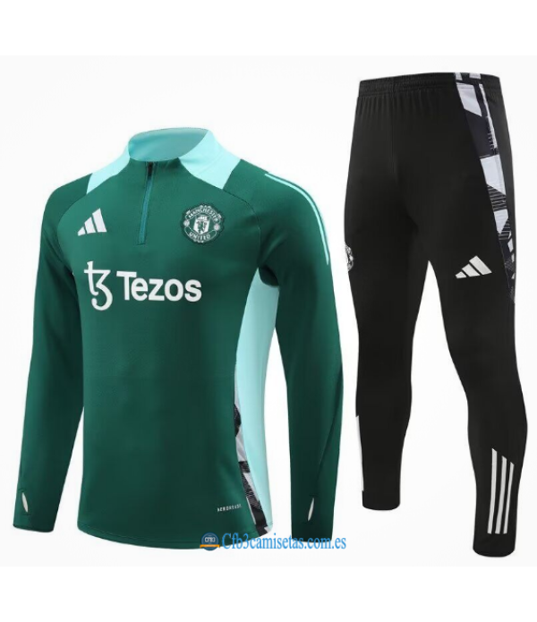 CFB3-Camisetas Chándal manchester united 2024/25 dark green