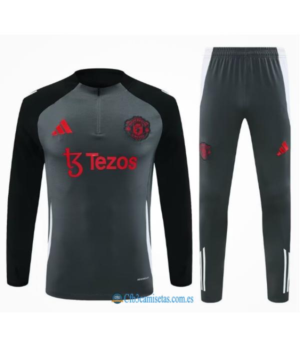 CFB3-Camisetas Chándal manchester united 2024/25 grey