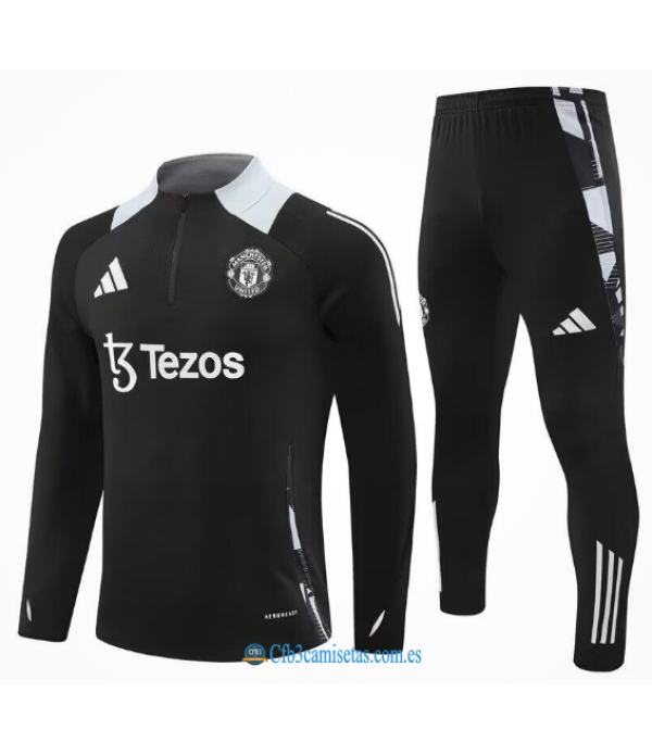 CFB3-Camisetas Chándal manchester united 2024/25 negro