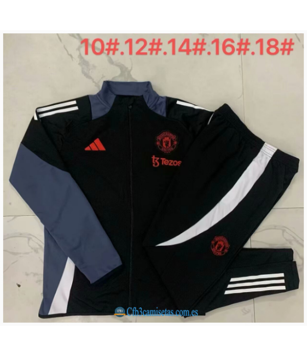 CFB3-Camisetas Chándal manchester united 2024/25 - niños