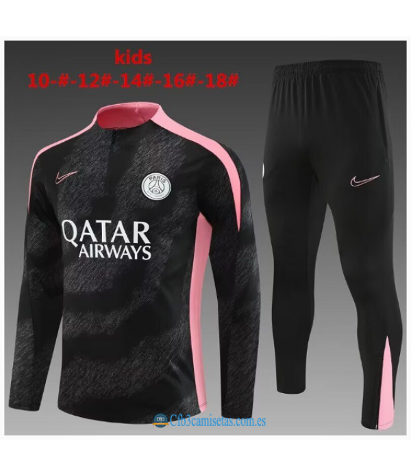 CFB3-Camisetas Chándal psg 2024/25 dark - niños