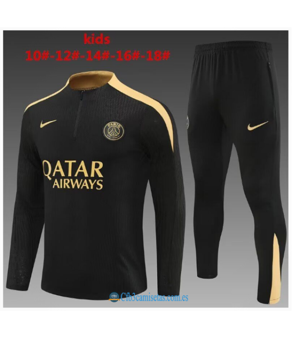 CFB3-Camisetas Chándal psg 2024/25 gold - niños