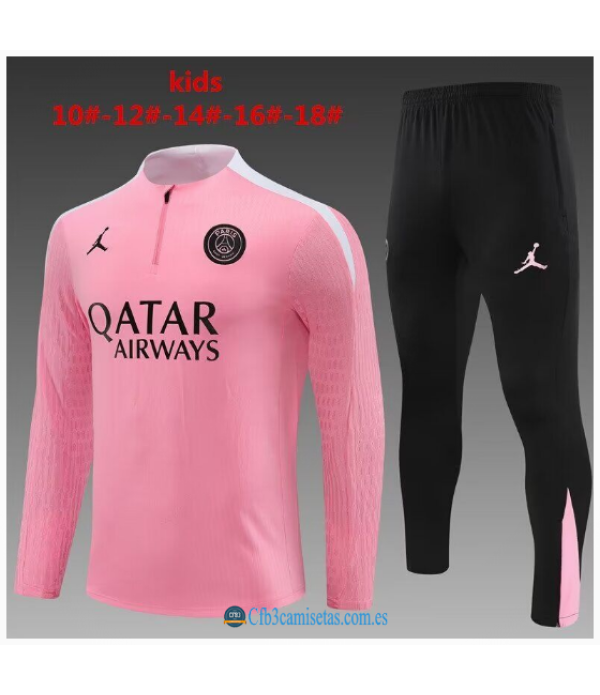 CFB3-Camisetas Chándal psg 2024/25 pink - niños