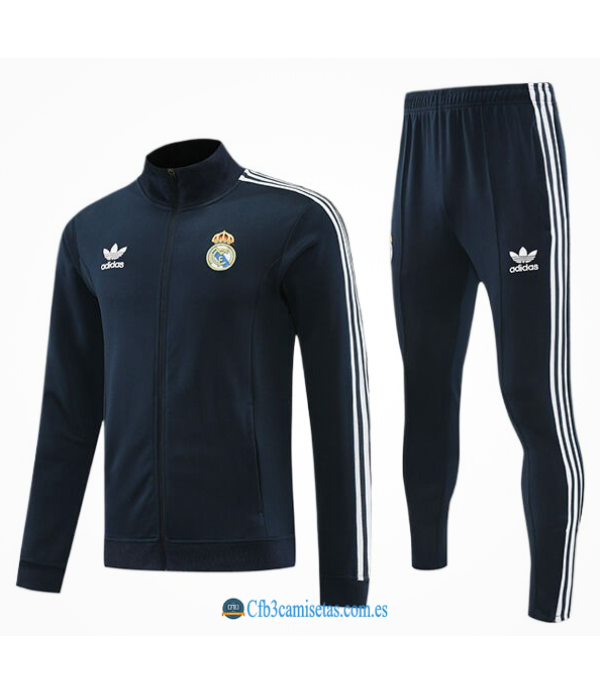 CFB3-Camisetas Chándal real madrid 2024/25 black retro