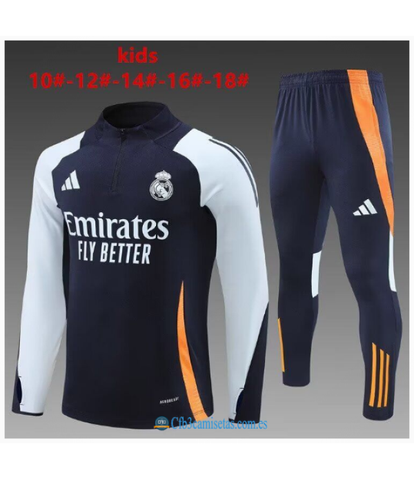 CFB3-Camisetas Chándal real madrid 2024/25 dark - niños