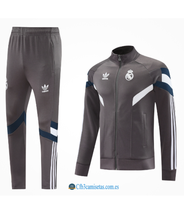 CFB3-Camisetas Chándal real madrid 2024/25 grey