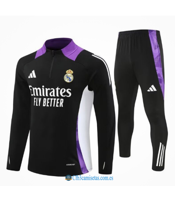 CFB3-Camisetas Chándal real madrid 2024/25 negro