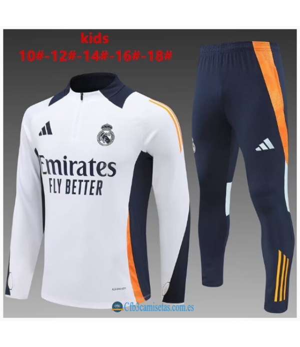 CFB3-Camisetas Chándal real madrid 2024/25 - niños