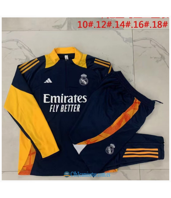 CFB3-Camisetas Chándal real madrid 2024/25 orange - niños