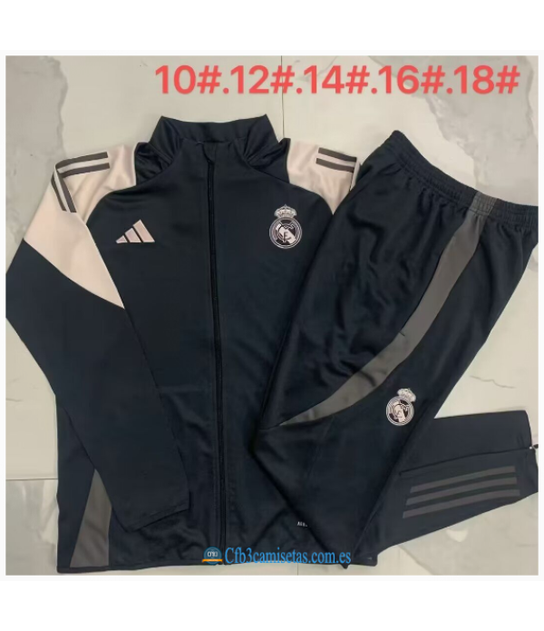 CFB3-Camisetas Chándal real madrid 2024/25 oscuro - niños