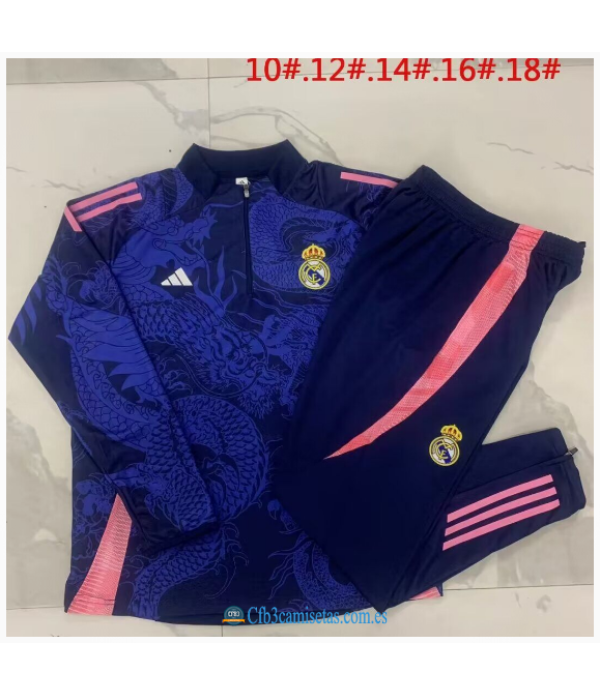 CFB3-Camisetas Chándal real madrid 2024/25 pink - niños