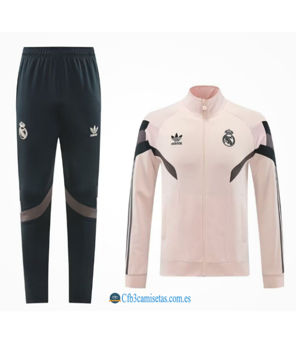 CFB3-Camisetas Chándal real madrid 2024/25 pink retro