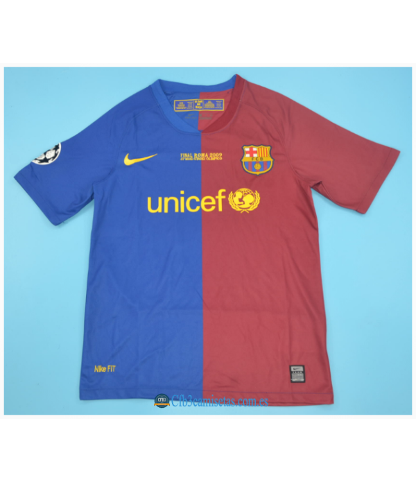 CFB3-Camisetas Fc barcelona 1a equipación 2008/09 final ucl