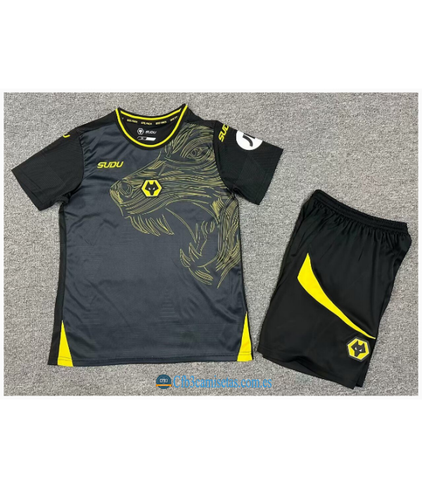 CFB3-Camisetas Wolves 2a equipación 2024/25 - niños