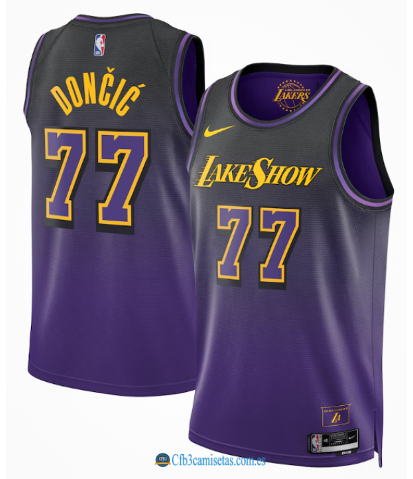 CFB3-Camisetas Luka doncic los angeles lakers 2024/25 - city edition